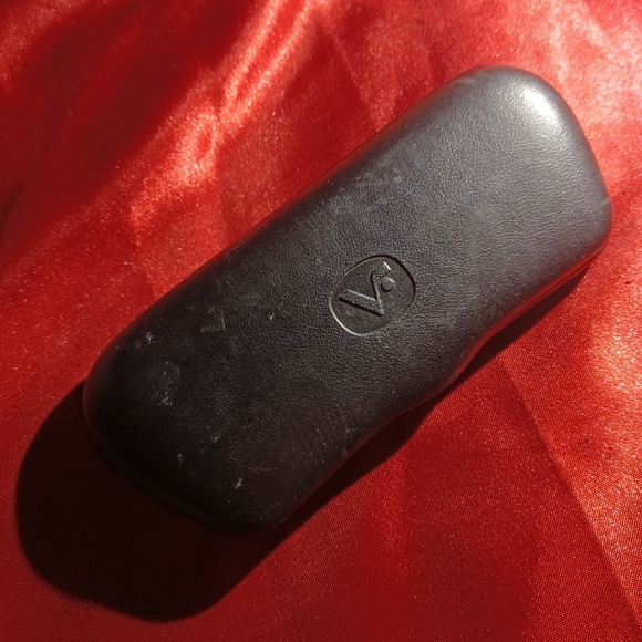 Vintage vogue black hard eyeglass glasses case - Picture 2 of 6